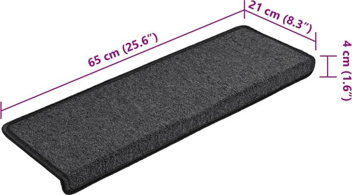 Actual product image vidaXL Step mats 30 pcs. 65x21x4 cm red (65 x 21 x 4 cm)