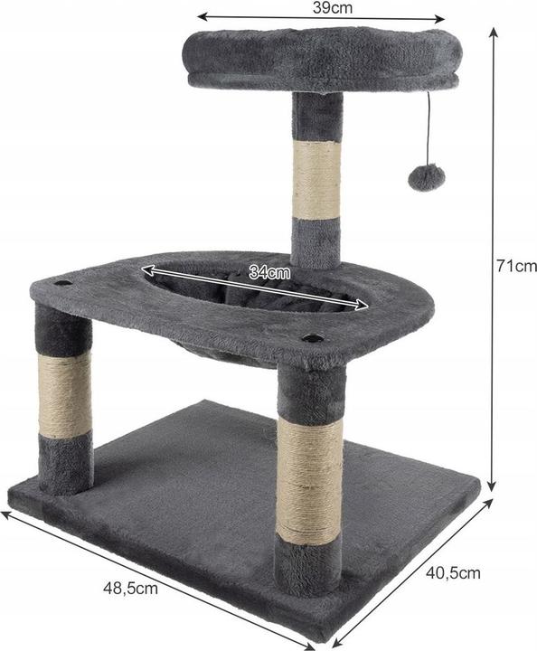 Actual product image Purlov Scratching post (71 cm, Beige, Grey)