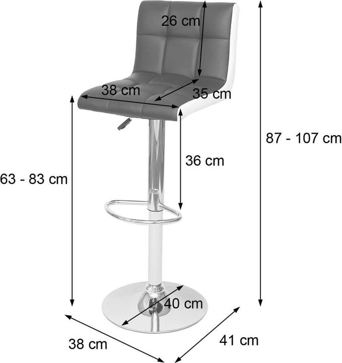 Actual product image Swisshandel24 Counter stool