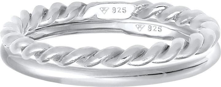 Produktbild Elli Ring Basic Twisted 2er Set 925 Silber (54, 925 Silber)