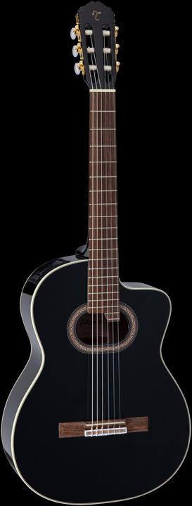 Produktbild Takamine Konzertgitarre, G-Serie, GC6CE BLK, Classic (Konzertgitarre, Nylon, Glattes Leder, Indischer Laurel)