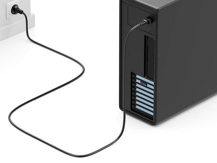 Actual product image equip Netzkabel Anschl. C18 -> Schukon. 180°gew. sw (1.80 m)