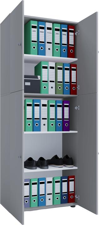 Produktbild VCM Büroschrank Aktenschrank Lona 5-fach Drehtüren (70 x 40 x 184 cm)