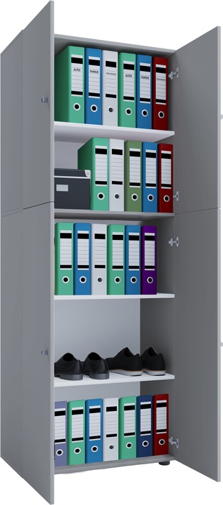 Productafbeelding VCM Kantoorkast Archiefkast Lona 5-voudige draaideuren (70 x 40 x 184 cm)