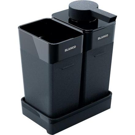 Blanco, Seifenspender + Seifenschale, Worktop Organizer Spülmittelspender Seifenspender für Küchenspülen 200 ml Füllmeng...