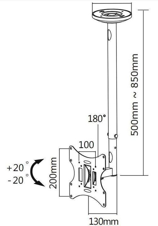 Immagine prodotto Neomounts FPMA-C060Nero (Soffitto, 40", 20 kg)
