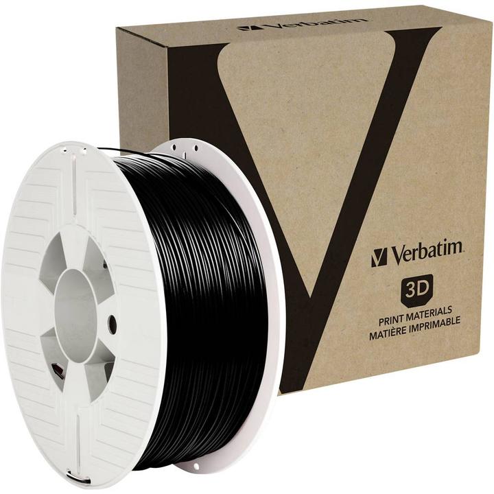 Actual product image Verbatim Black, RAL 9017 (PETG, 1.75 mm, 1000 g, Black)