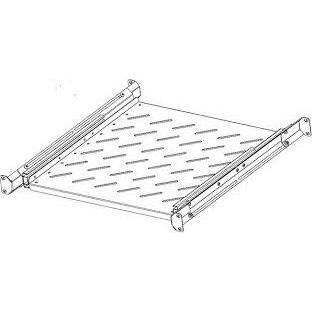 Legrand EvoLine 4-fach ausziehbares Regal 1U 525mm 65kg (1 HE, Rack da 19 pollici), Armadio rack, Nero