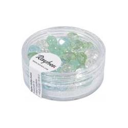 Rayher Glas Schliffperle, 6mm ø, meergrün, 50 Stück