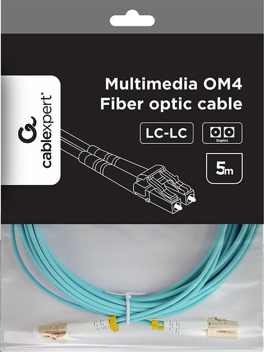 Actual product image Gembird OM4 fibre optic patch cable 5m blue (CAT7, 5 m)