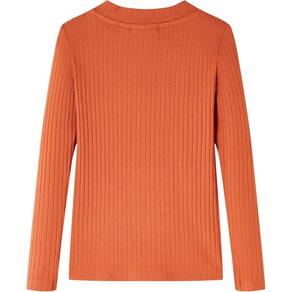Thumbnail - VidaXL, Unisex, Shirt, Kinder-Langarmshirt Dunkelorange 104,Material: 95, Orange, (104)