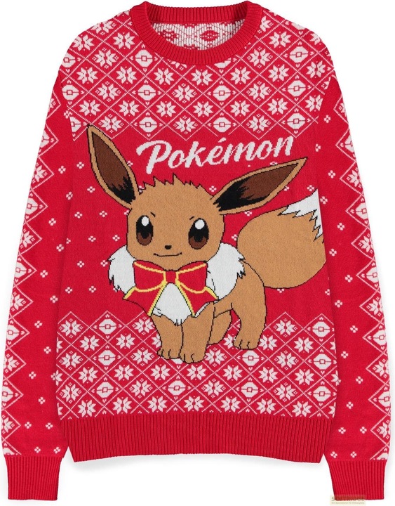 Actual product image Difuzed Pokémon - Eevee Christmas Jumper - S (S)