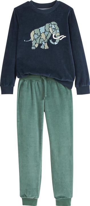 Actual product image La Redoute Collections Velvet pyjamas with mammoth print (128)