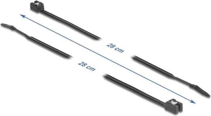 Actual product image Delock Cable ties (PU 50) self-cutting L 280 x W 4.8 mm black (280 mm, 50 pcs.)