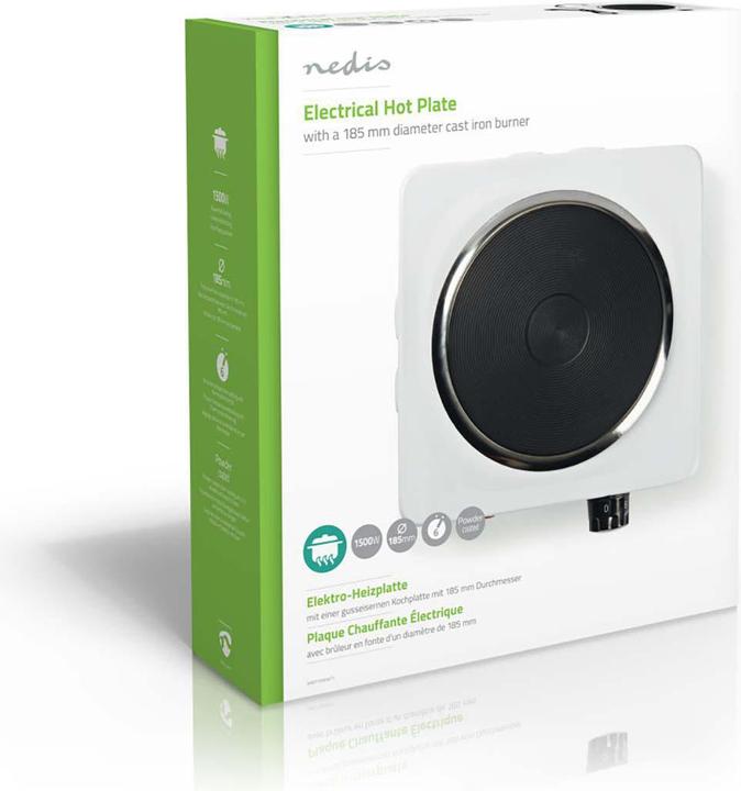 Actual product image Nedis Electric hotplate | Kpchzone: 1 | 1500 W | Overheating protection | White