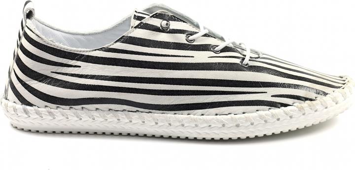 Produktbild Lunar Leinenschuhe St Ives Zebramuster Leder (41)