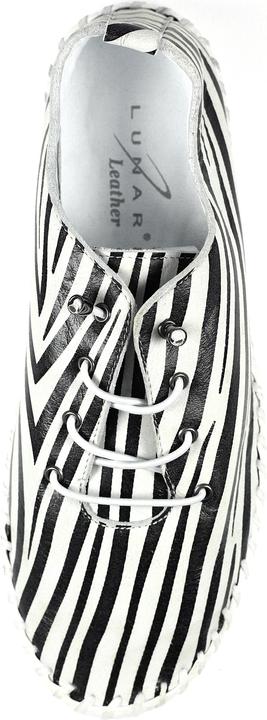 Produktbild Lunar Leinenschuhe St Ives Zebramuster Leder (41)