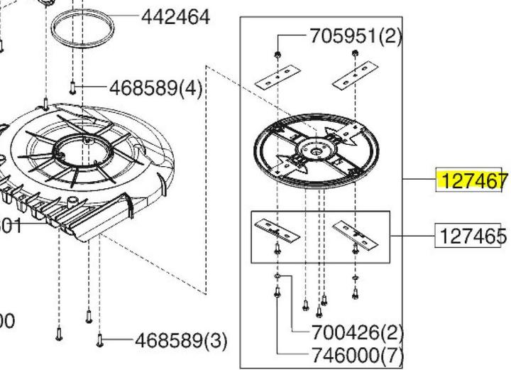 Produktbild AL-KO Messerteller Für Robolinho® 1150 W (BestehendAus 1x Messerscheibe (Mähroboter, Rasenmäher Messer + Ersatzmesser Gartenmaschinen)