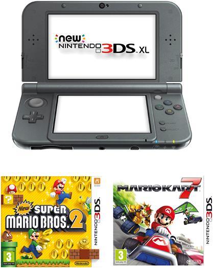 Nintendo New 3DS XL + Mario Kart 7 + New Super Mario Bros. 2