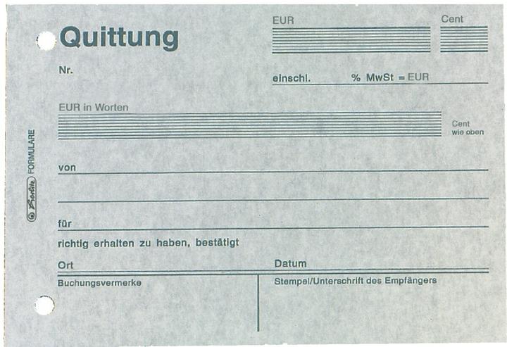 Nährwerte und Zutaten Herlitz Quittungsblock A6 401 50Bl. (50 x)