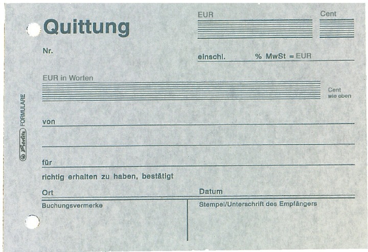 Nutritional values and ingredients Herlitz Receipt pad A6 401 50pcs. (50 x)