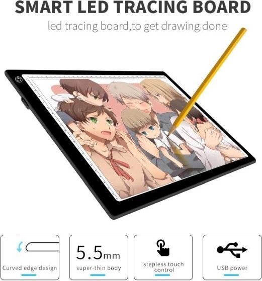 Actual product image MU Classic LED Leuchttisch dimmbar mit USB-C & Magnetfunktion (35 x 23.50 cm)