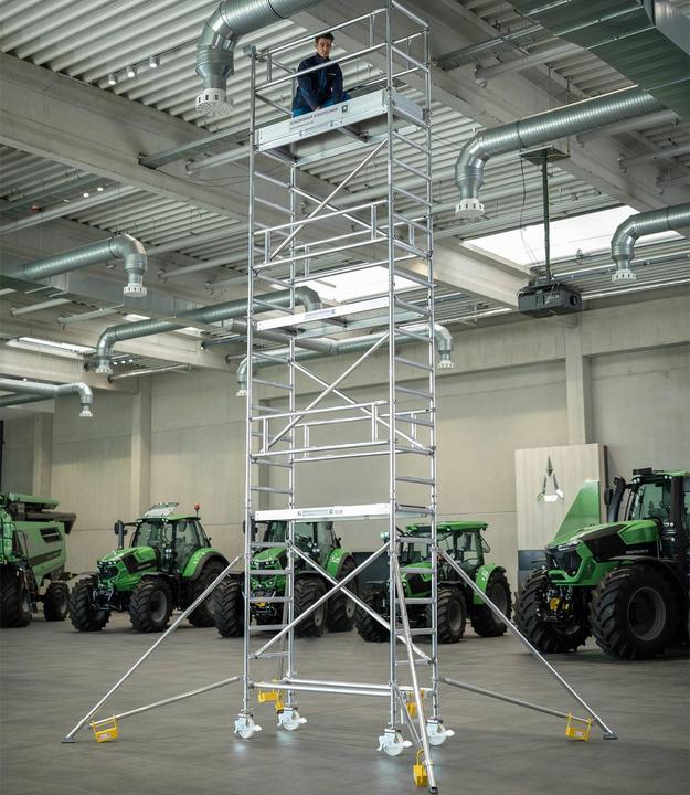 Produktbild Munk Rollgerüst 0,75 x 2,45 m mit Ausleger Plattformhöhe 9,35 m (Gerüst, 200 cm)