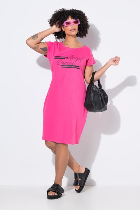 Actual product image Angel of Style Shirtkleid, A-Linie, Jersey, Glitzer-Schriftzug (52)