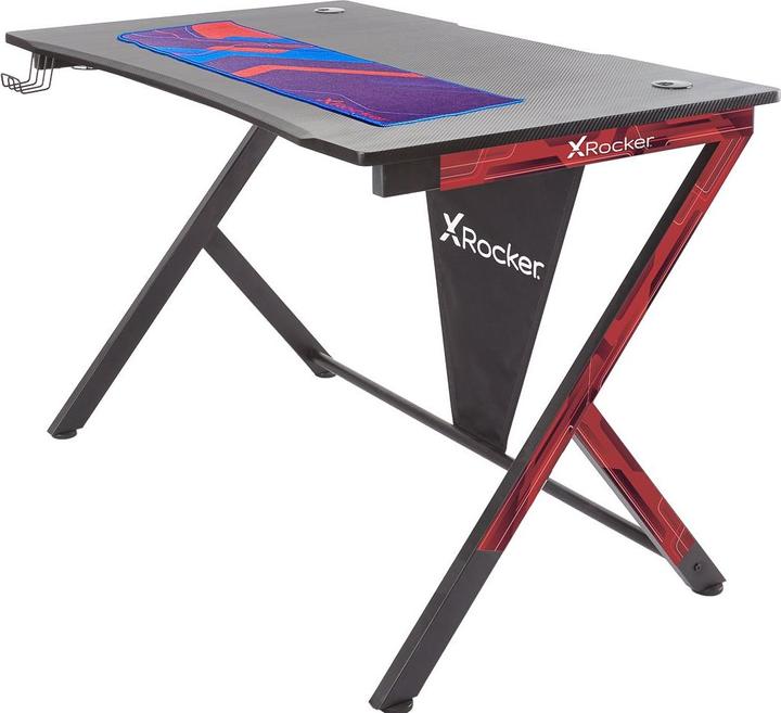 X Rocker X-Rocker Ocelot Gaming Bureau - Esports - Carbon look - Zwart - Blauw