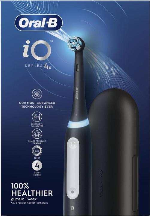 Produktbild Oral-B iO 4S Erwachsener Vibrierende Zahnbürste Schwarz (Oszillierende Zahnbürste)