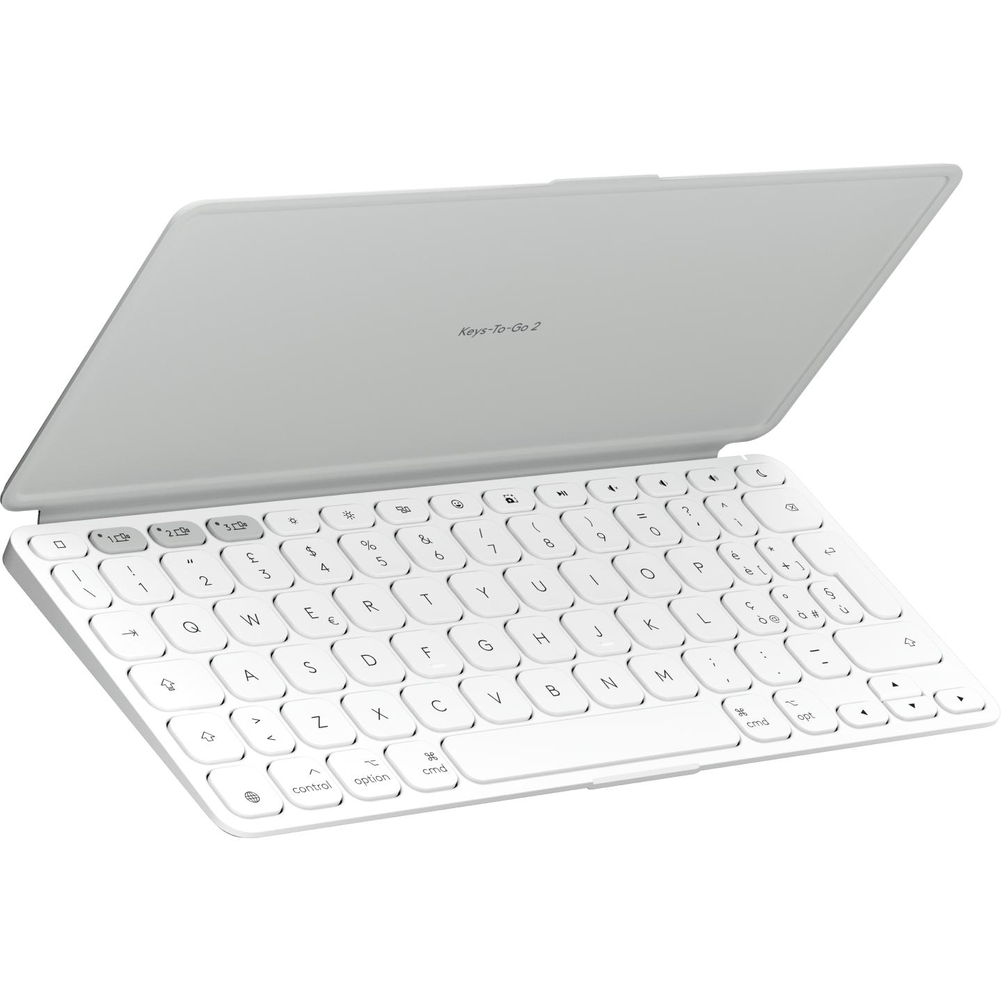 Logitech KEYS-TO-GO 2 (IT), Tablet Tastatur, Weiss