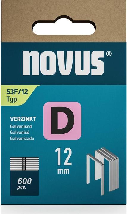 Produktbild Novus Flachdrahtklammern D 53 F 12mm 600 Stk.