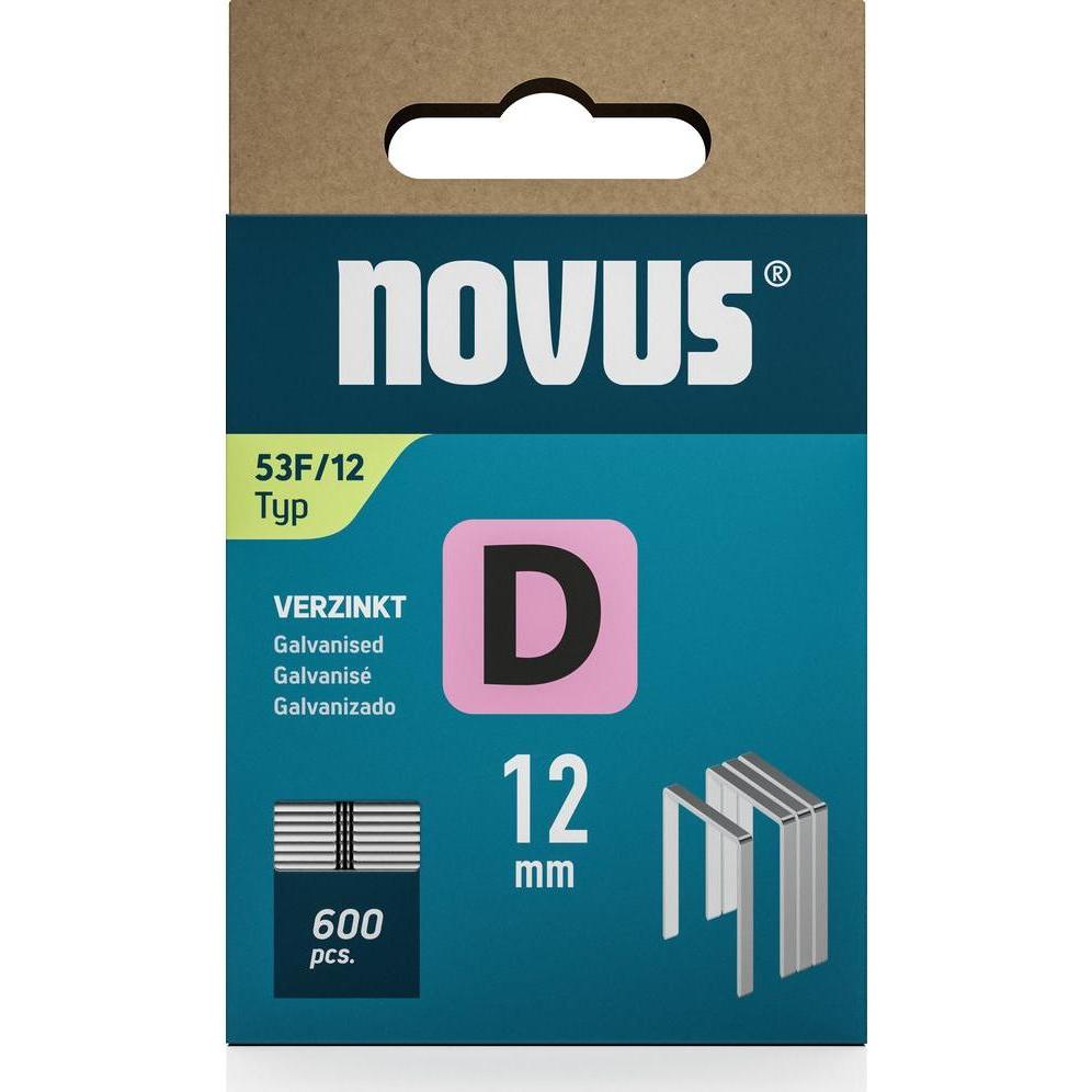 Thumbnail - Novus, Tackerklammern + Tackernägel, Flachdrahtklammern D 53 F 12mm 600 Stk.
