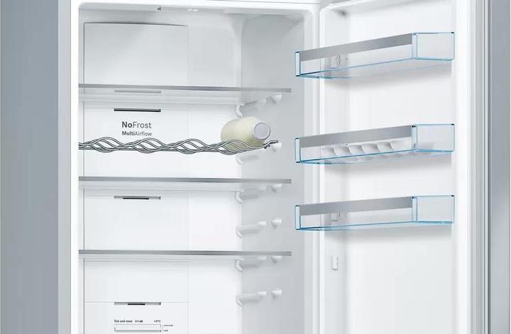 Produktbild Bosch Hausgeräte Serie 4 KGN397IEQ Kühl- und Gefrierkombination Freistehend 368 l E Edelstahl (368 l)