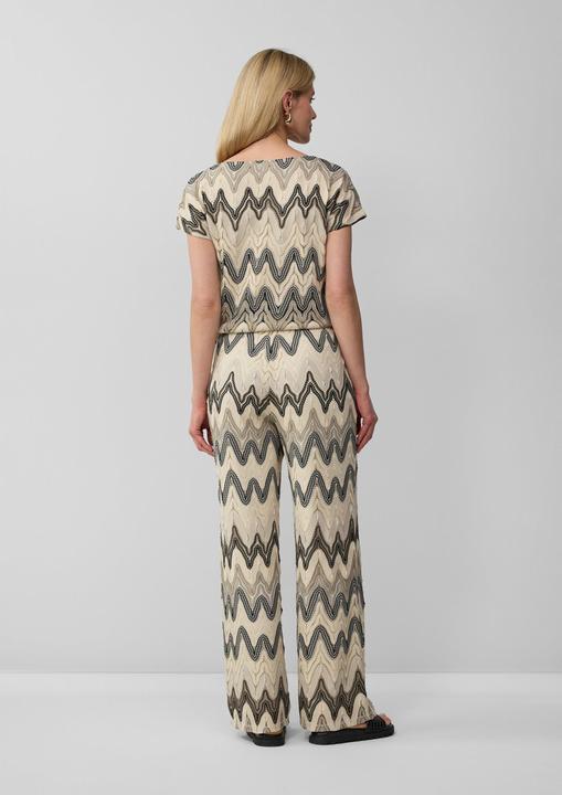 Image du produit S.Oliver Hose Wide-Leg-Hose aus Strickjersey mit All-over-Muster (40)