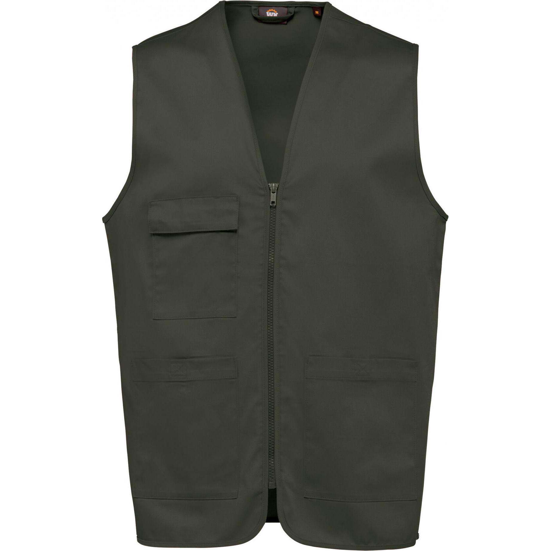 Kariban, Arbeitsjacke, Polycotton-Weste mit mehreren Taschen (M)