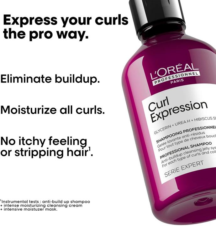 Immagine prodotto L'Oréal Professionnel - Curl Expression Anti Build Up Capelli ricci e mossi (Shampoo professionale) (Shampoo liquido, 300 ml)