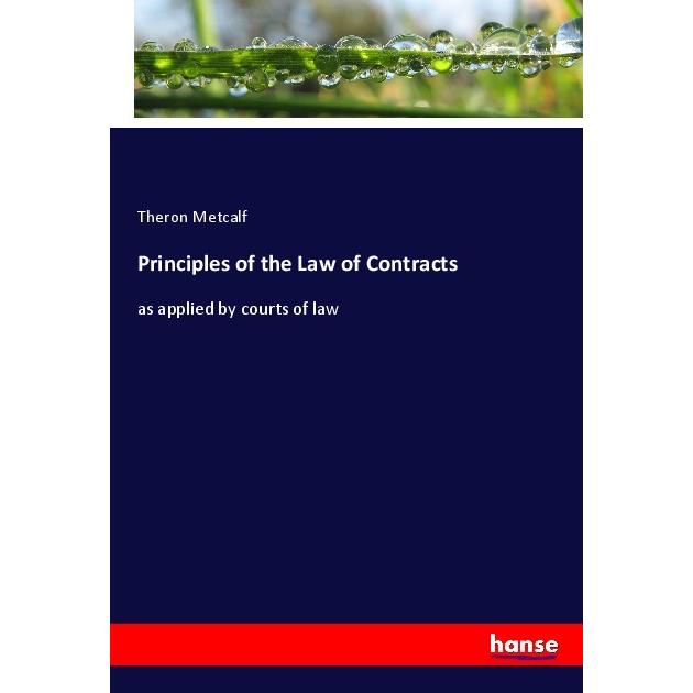 Principles of the Law of Contracts, Fachbücher von Theron Metcalf