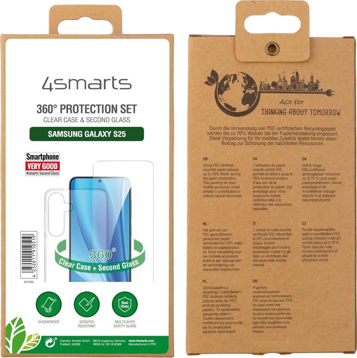 Image du produit 4smarts Kit de protection à 360 (2 pcs, Samsung Galaxy S25)
