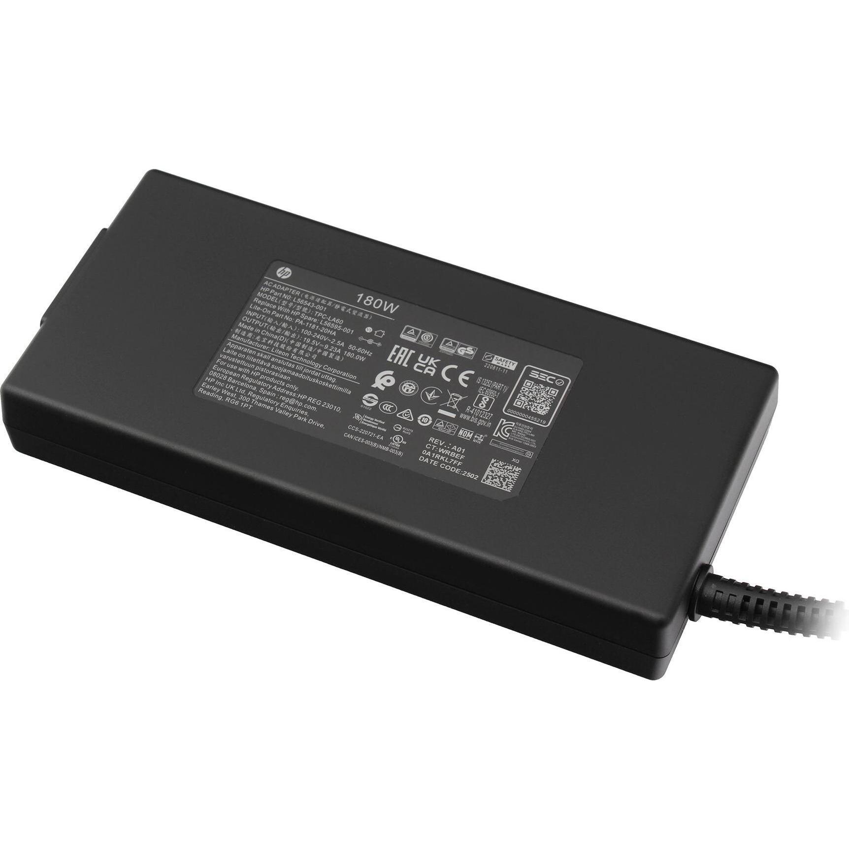 HP 613766-001 (180 W), Notebook Netzteil, Schwarz