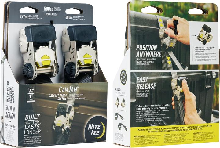Actual product image Nite Ize CamJam Ratchet Strap System - Small - 2 Pack