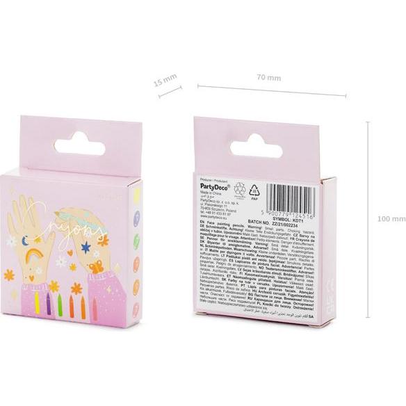 Thumbnail - Partydeco Face paint crayons (1 pkt / 6 pc.)