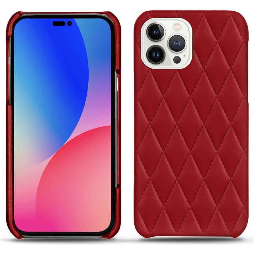Noreve Lederschutzhülle (Apple iPhone 14 Pro Max), Smartphone Hülle, Rot