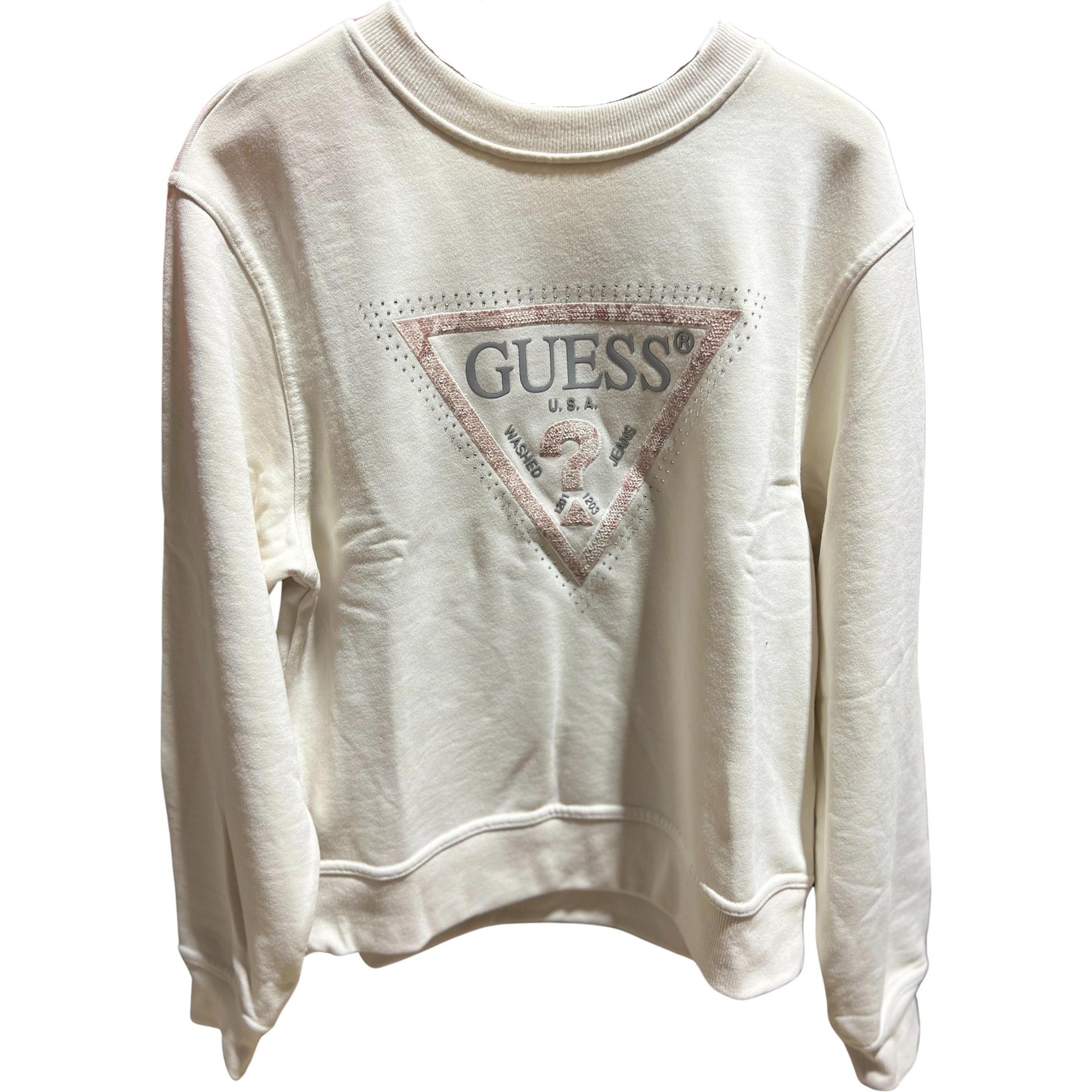 Guess, Damen, Pullover, Python, Weiss, (XL)