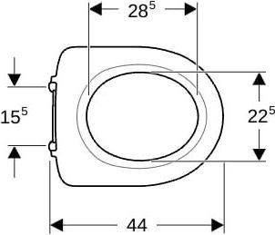 Actual product image Geberit iCon seat ring, white, Barrierefrei, fixing from above, 501.875.00.1