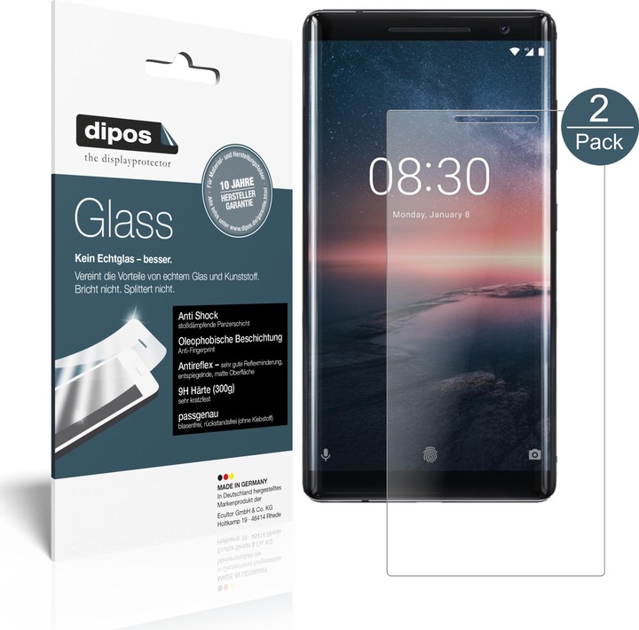 Actual product image Dipos Screen Protector Anti-Shock (1 Piece, Nokia 8 Sirocco)