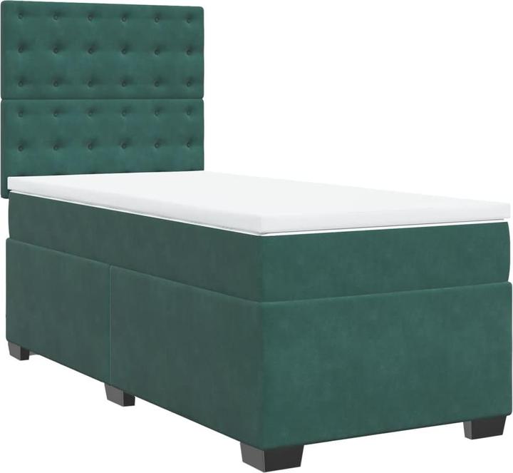 Actual product image vidaXL Bo x spring bed with mattress 200 x 200 cm velvet (200 x 200 cm)