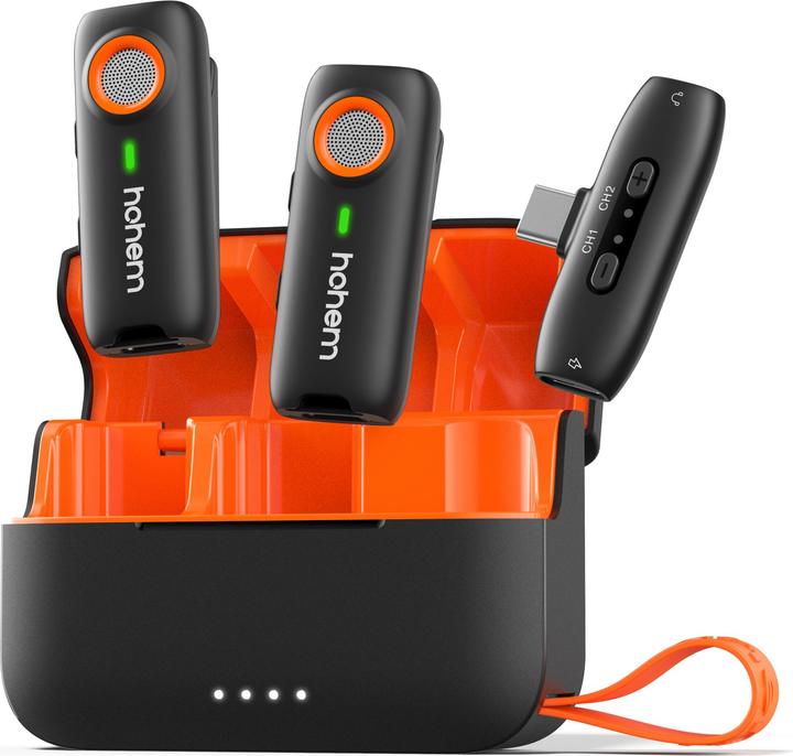 Actual product image Hohem MIC-01 (1TX + 1RX) - Lightning (black)