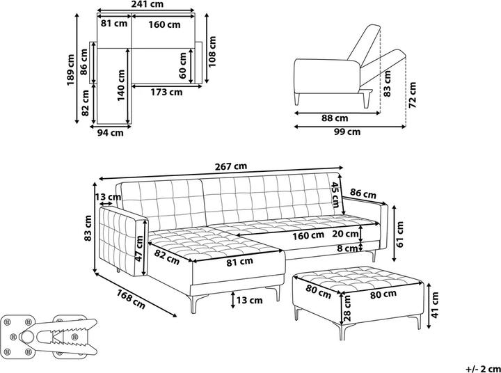 Actual product image Beliani Aberdeen (Corner sofa)