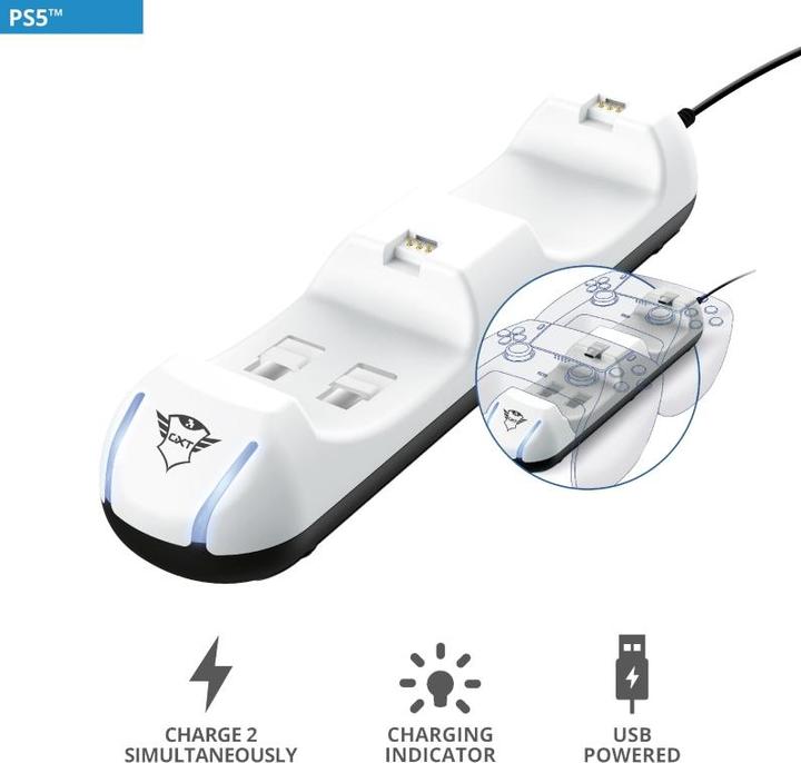 Actual product image Trust Controller charging station GXT 251 Duo for PS5 (PS5)